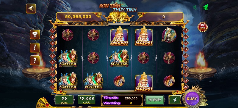 Game slots Sơn Tinh Thủy Tinh đem đến hũ Jackpot 50 triệu đồng